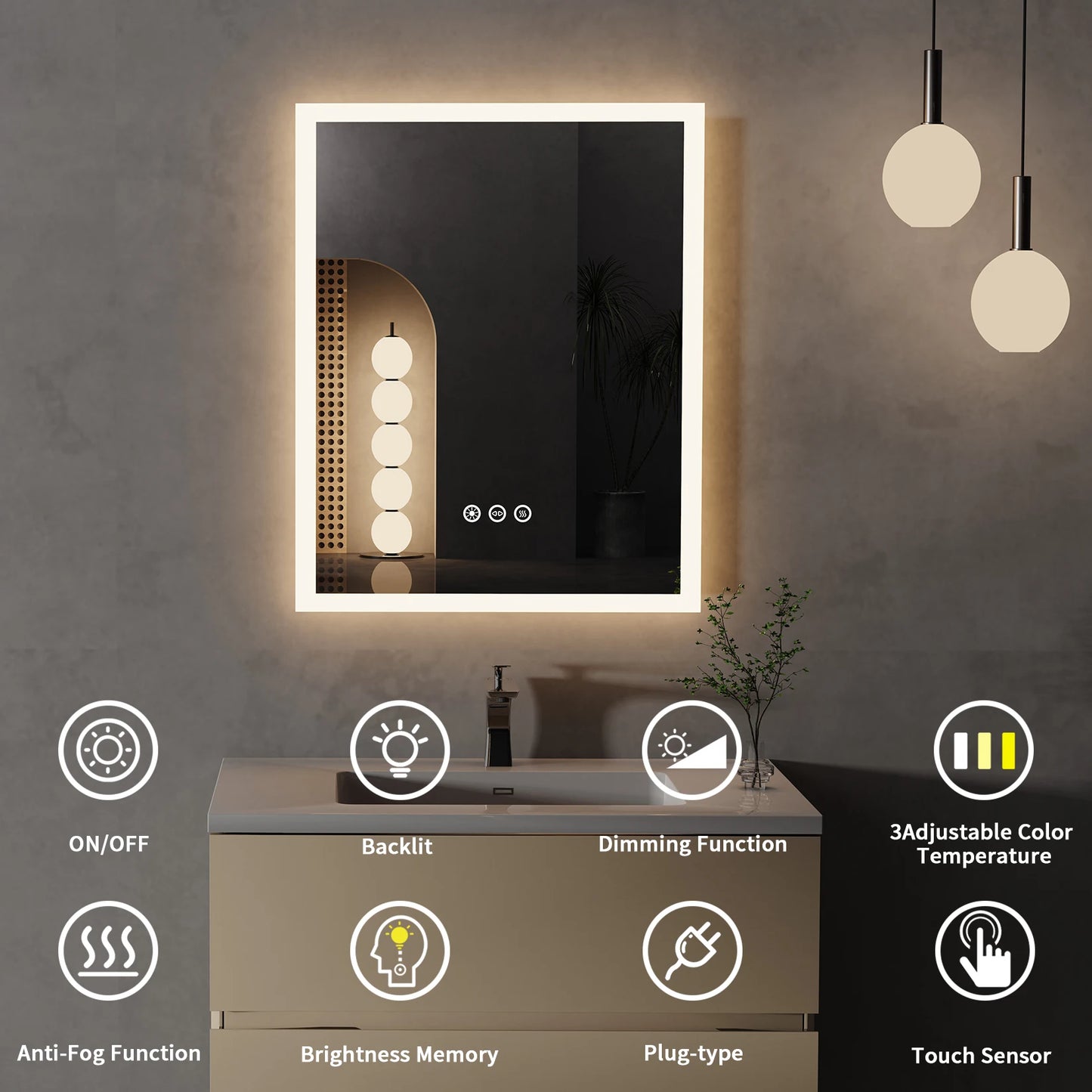 LED Lighted Bathroom Mirror