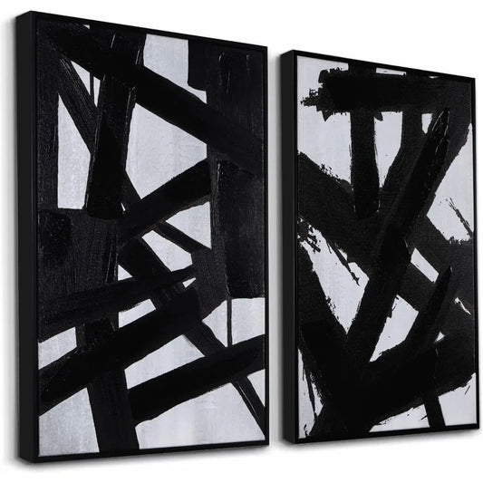 Abstract Wall Art in Black and White