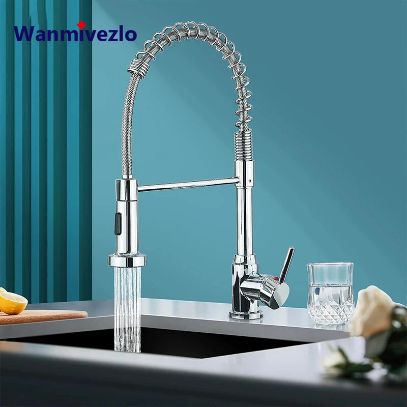 Kitchen Faucets with Stream and Spray Head