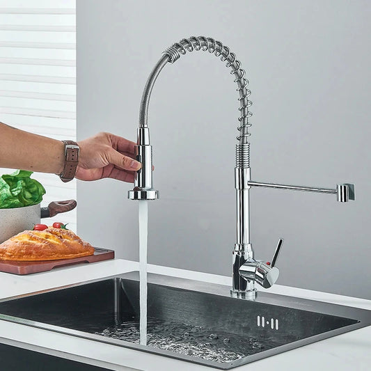 Kitchen Faucets with Stream and Spray Head