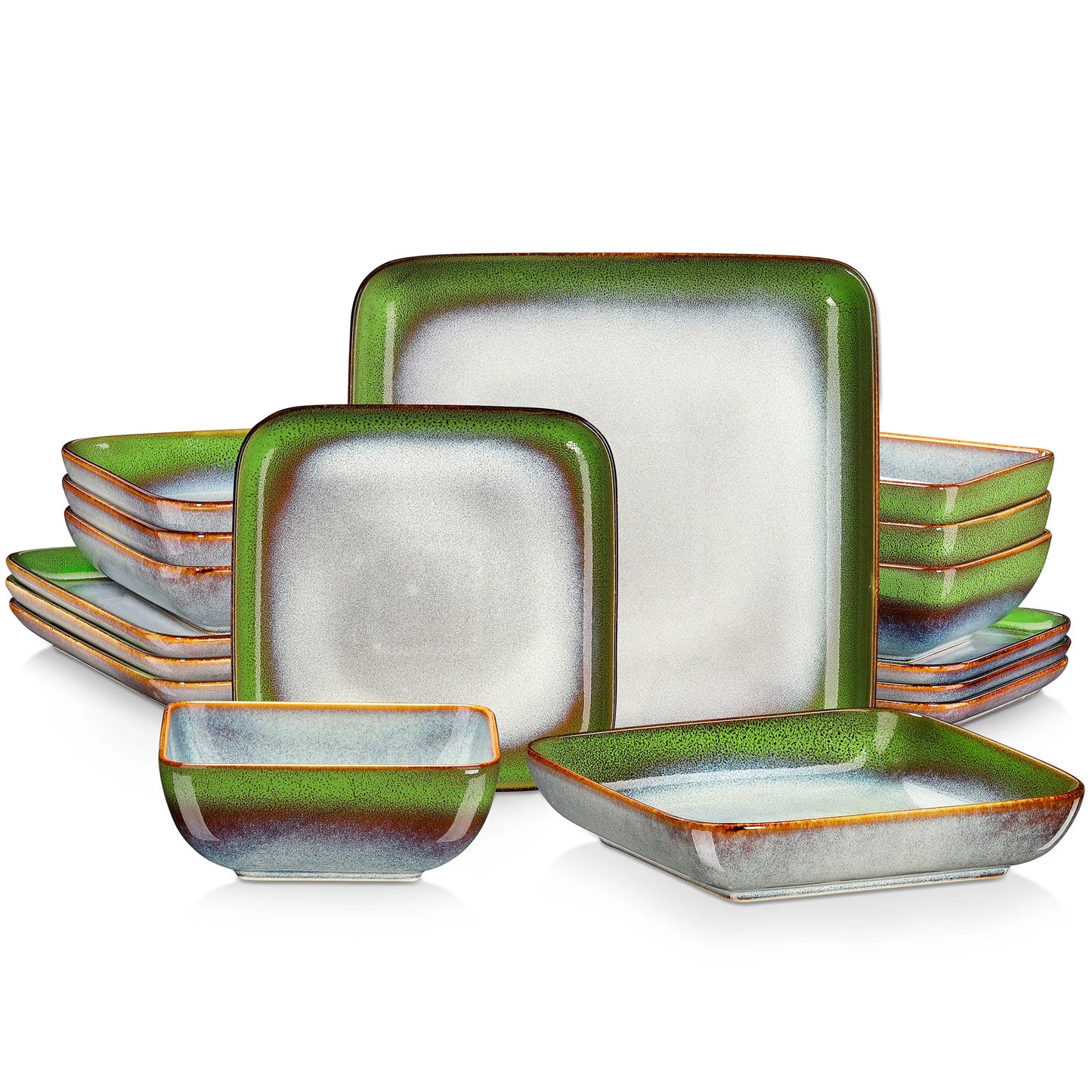 Dinner Set Green Glaze Tableware