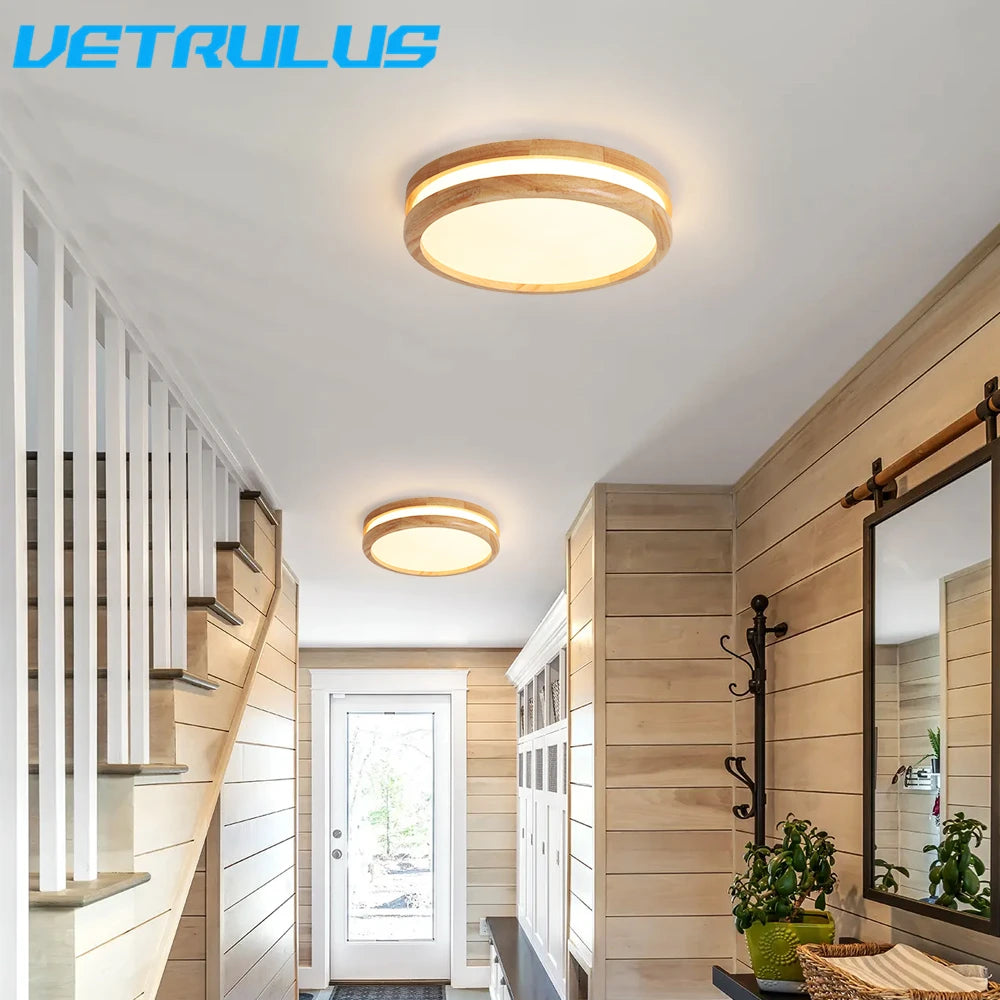 Modern Wooden Led Ceiling Lamp