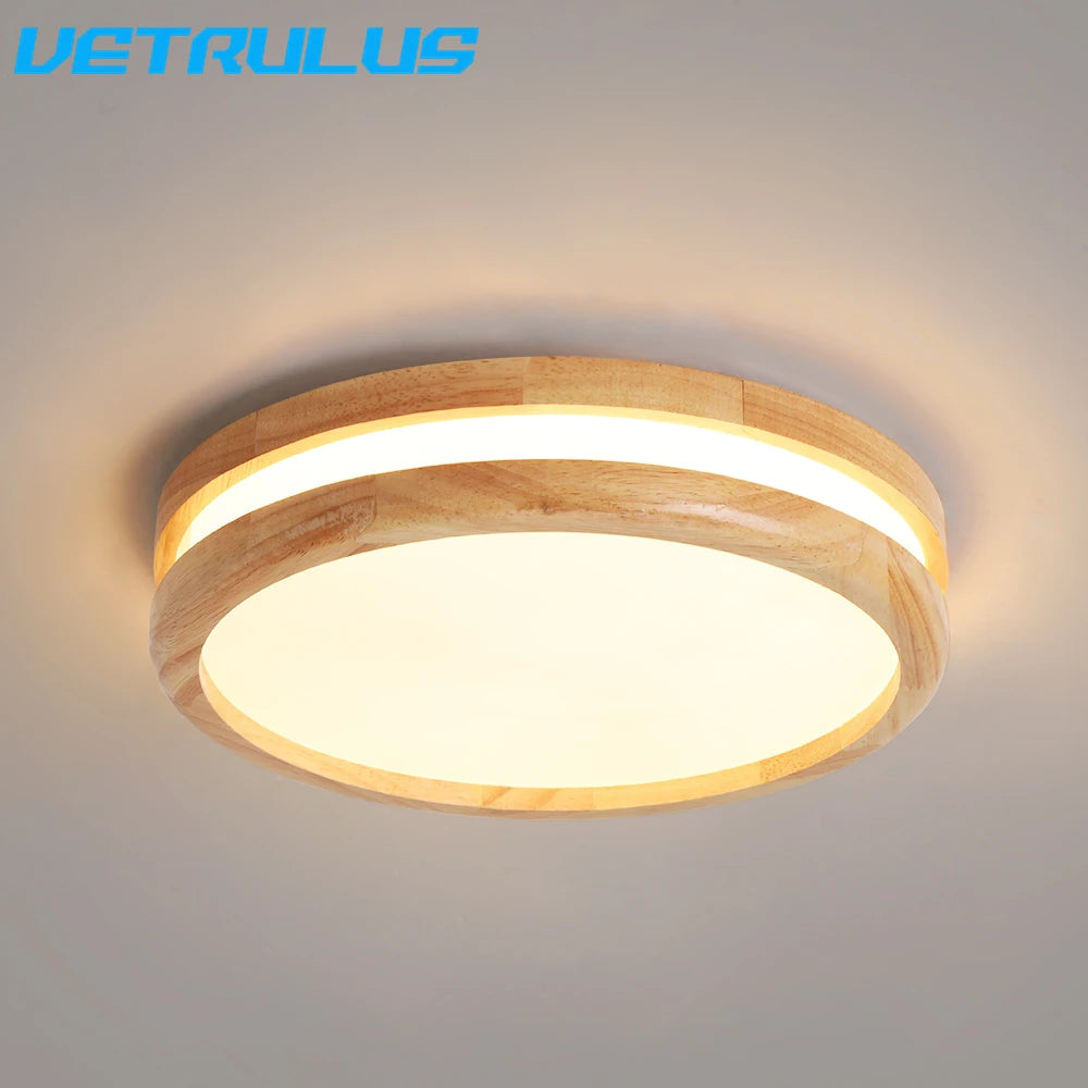 Modern Wooden Led Ceiling Lamp