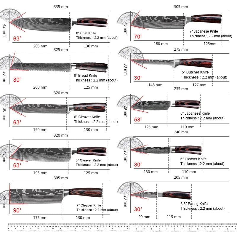 Kitchen Knives Stainless Steel