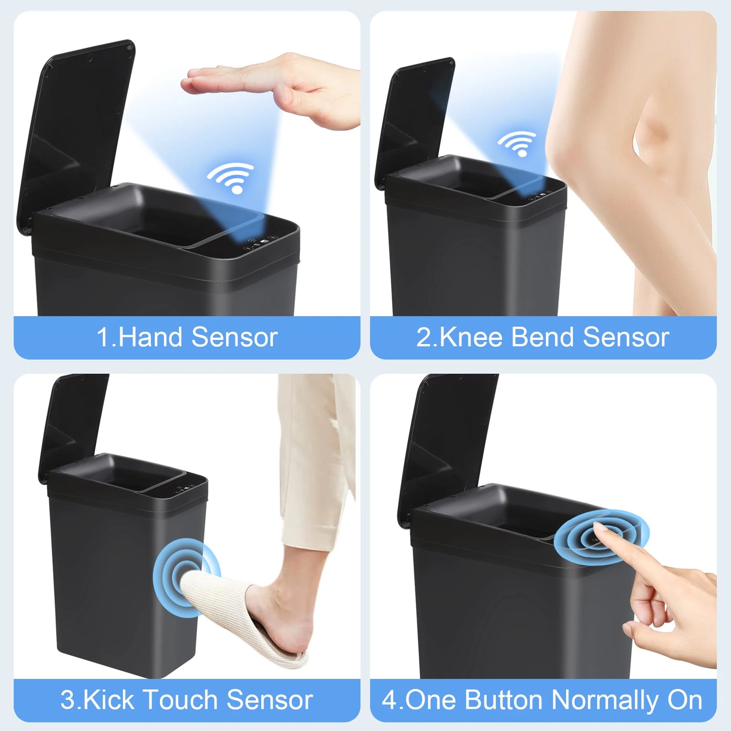 Touchless Trash Can with Motion Sensor