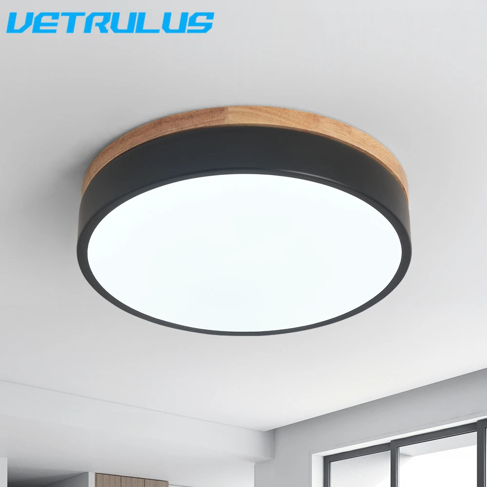 Modern Wooden Led Ceiling Lamp