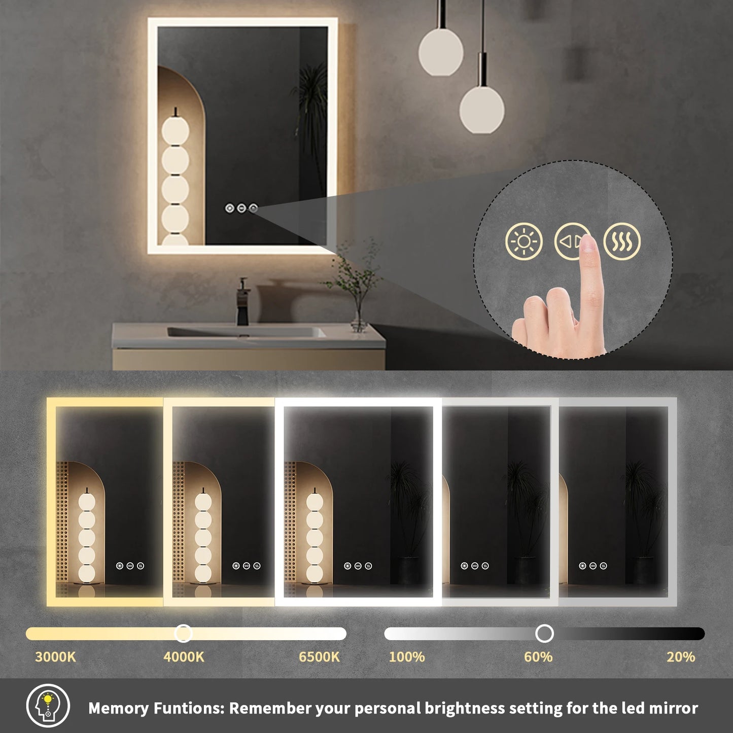 LED Lighted Bathroom Mirror