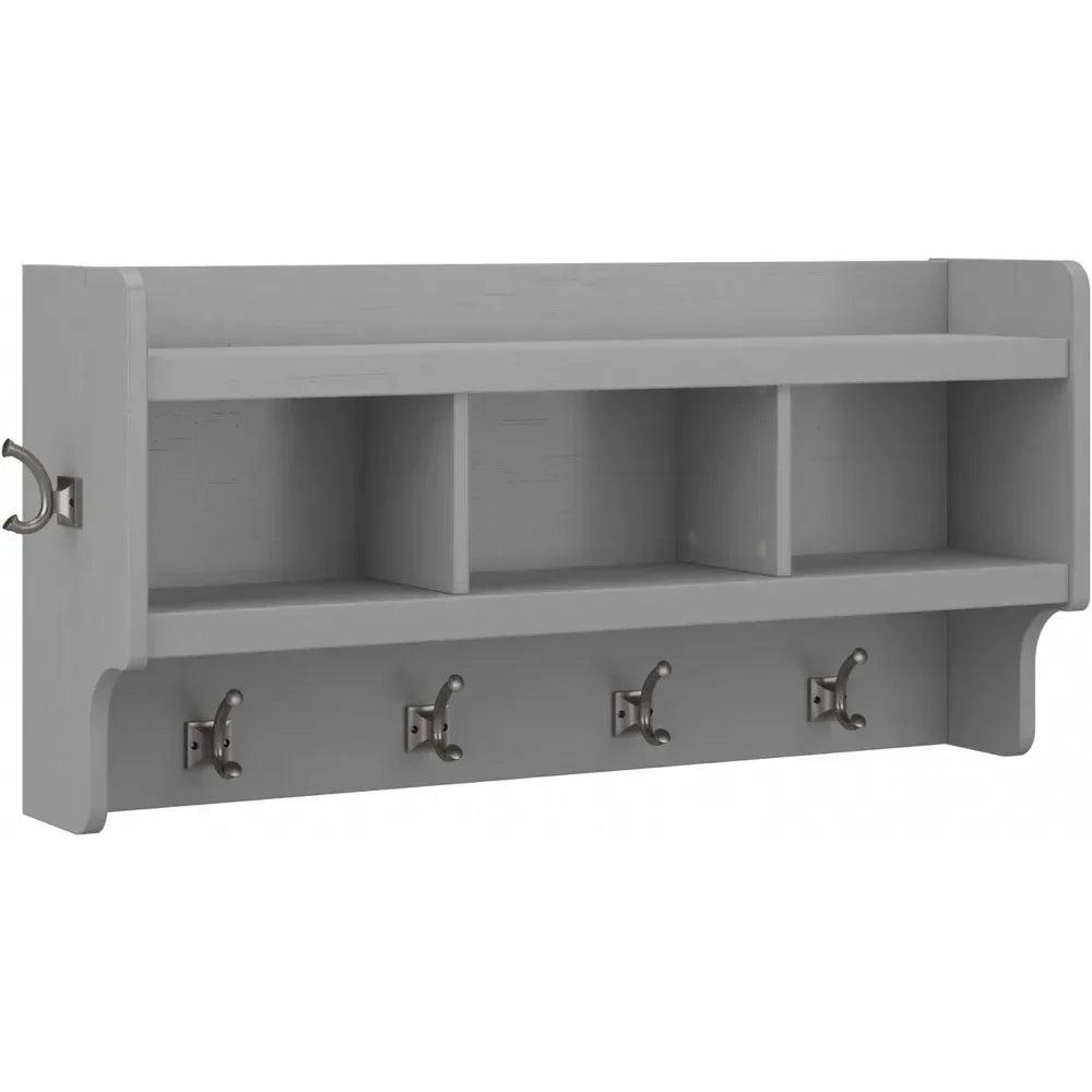 Wall Mounted Coat Rack with Shelf