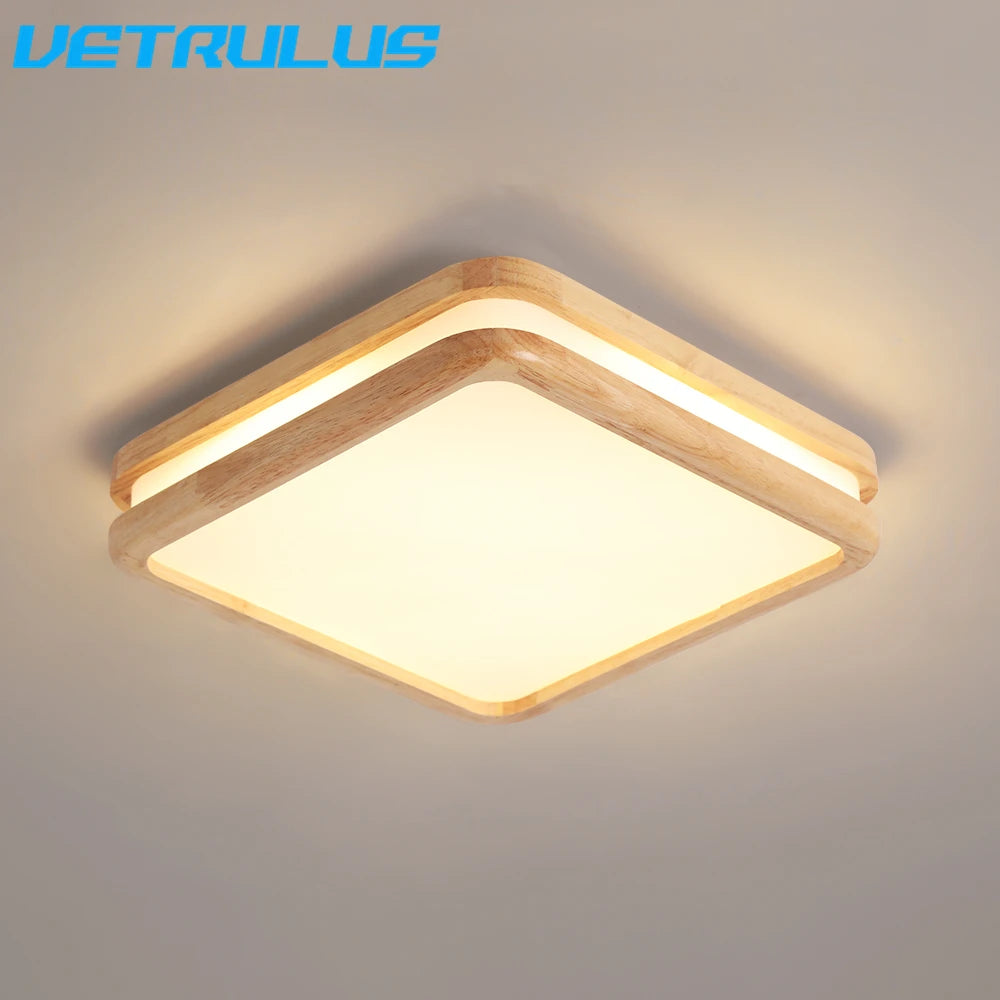 Modern Wooden Led Ceiling Lamp