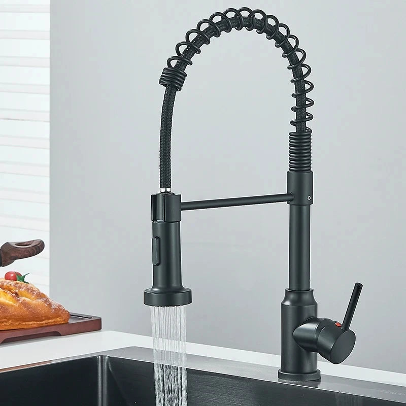 Kitchen Faucets with Stream and Spray Head