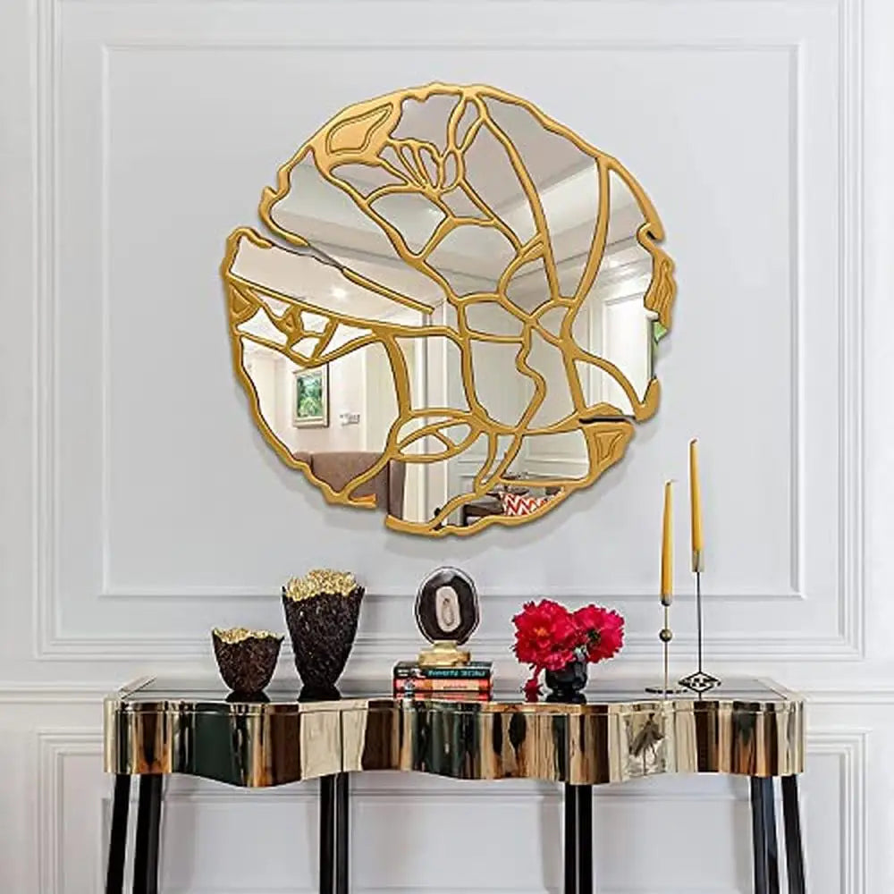 Irregular Golden Frame Wall Mirror