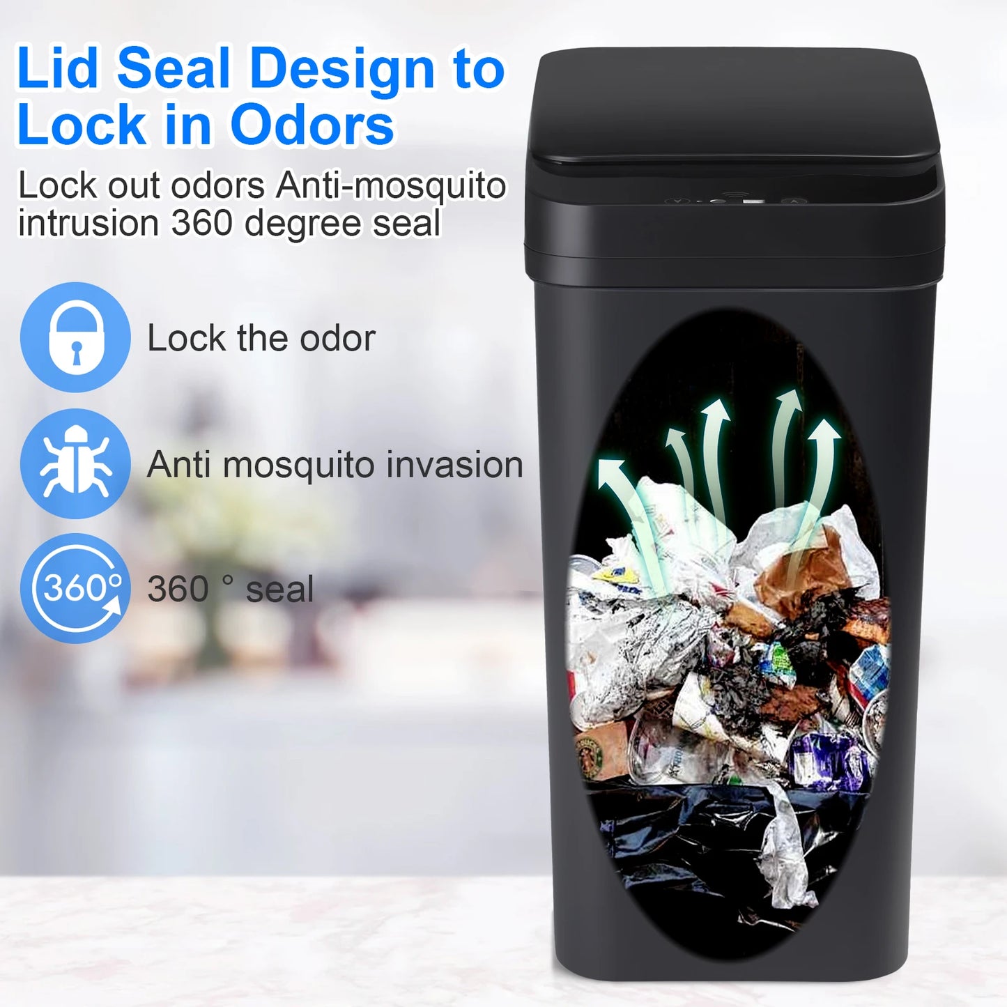 Touchless Trash Can with Motion Sensor