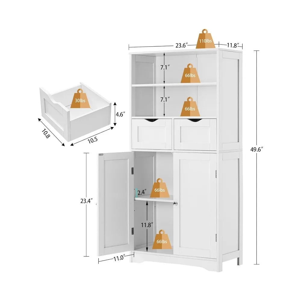 Storage Cabinets with Two Drawers