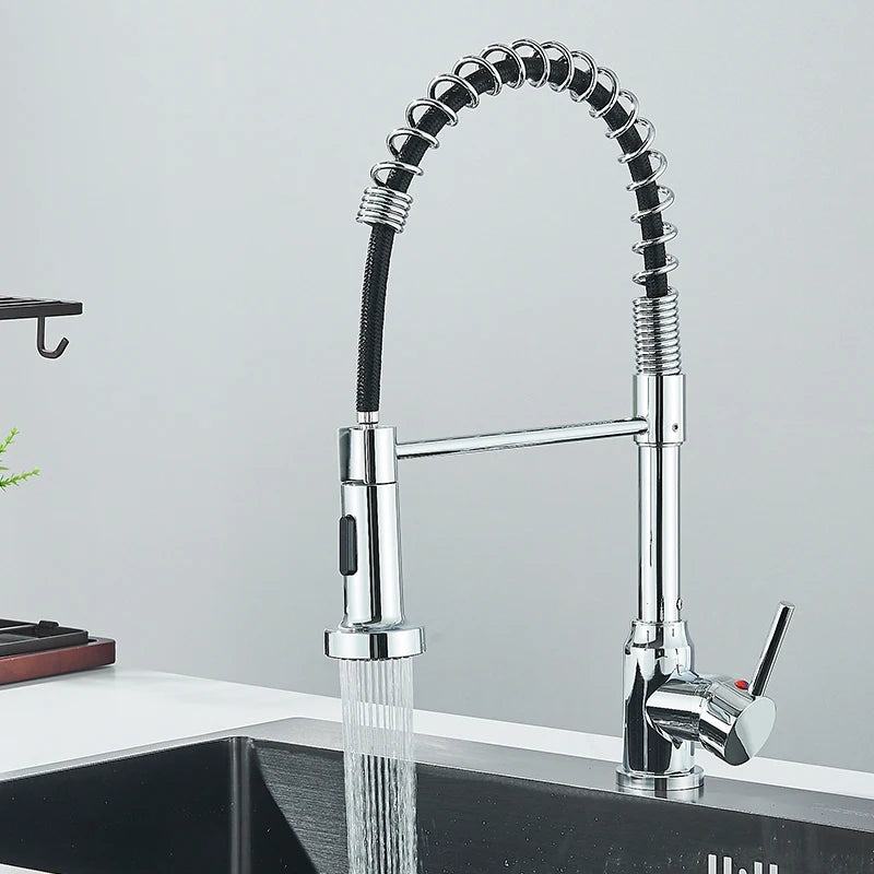 Kitchen Faucets with Stream and Spray Head